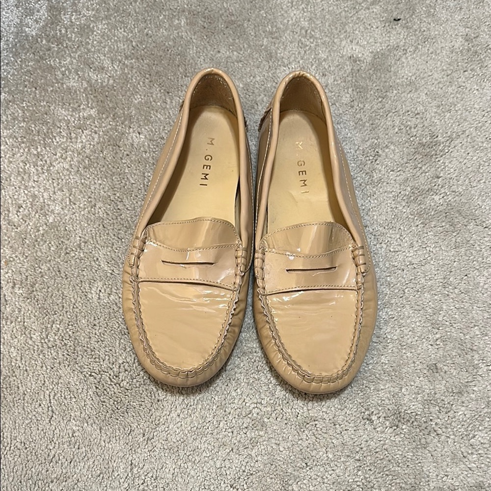 M. Gemi Women's Tan Patent Leather Loafers